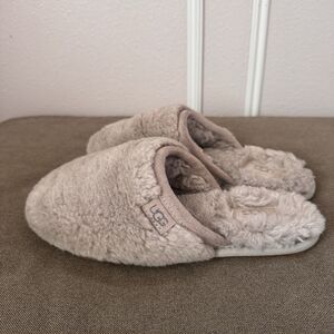 UGG Australia Fluffette Plush Wool Slippers Shoes Beige Women’s Size 7 *read*